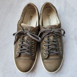 Josef Seibel Asphalt Gray Sina 11 Leather Sneakers, US Size 7 EU 38